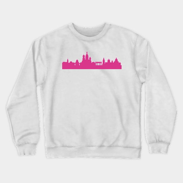 Saint Petersburg skyline pink Crewneck Sweatshirt by 44spaces